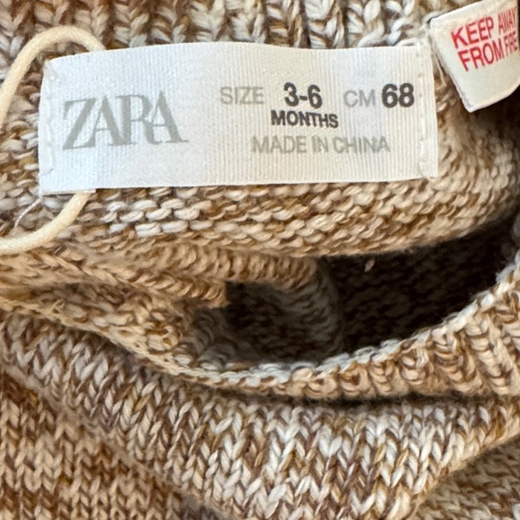 Zara Brown Knit Baby Overalls - Picture 2 of 2